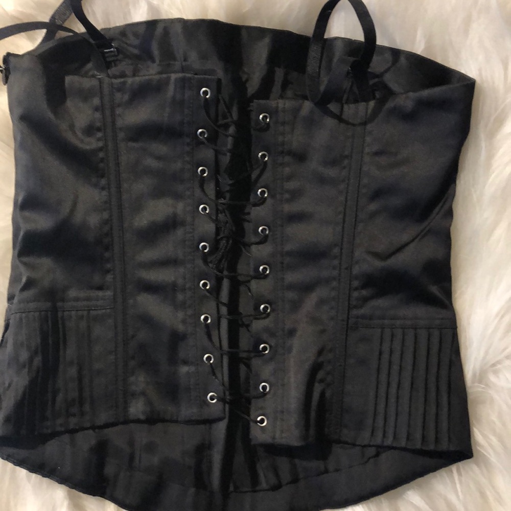 Nwt bustier lace up h&m black corset top pin up 4 - Picture 6 of 6